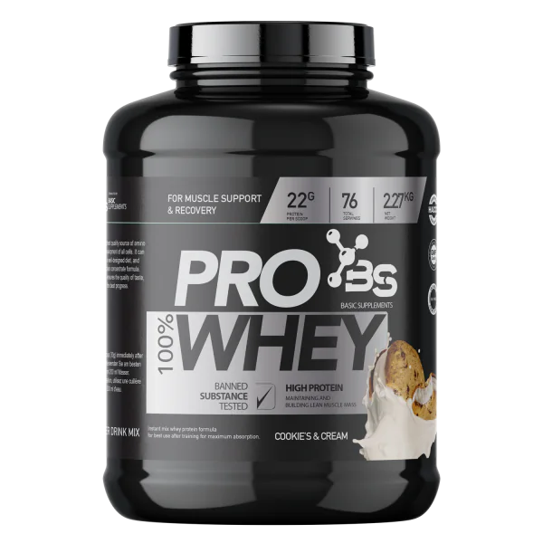 Basic PRO Whey – Cookies & Cream (2.27kg) - Titan Premium