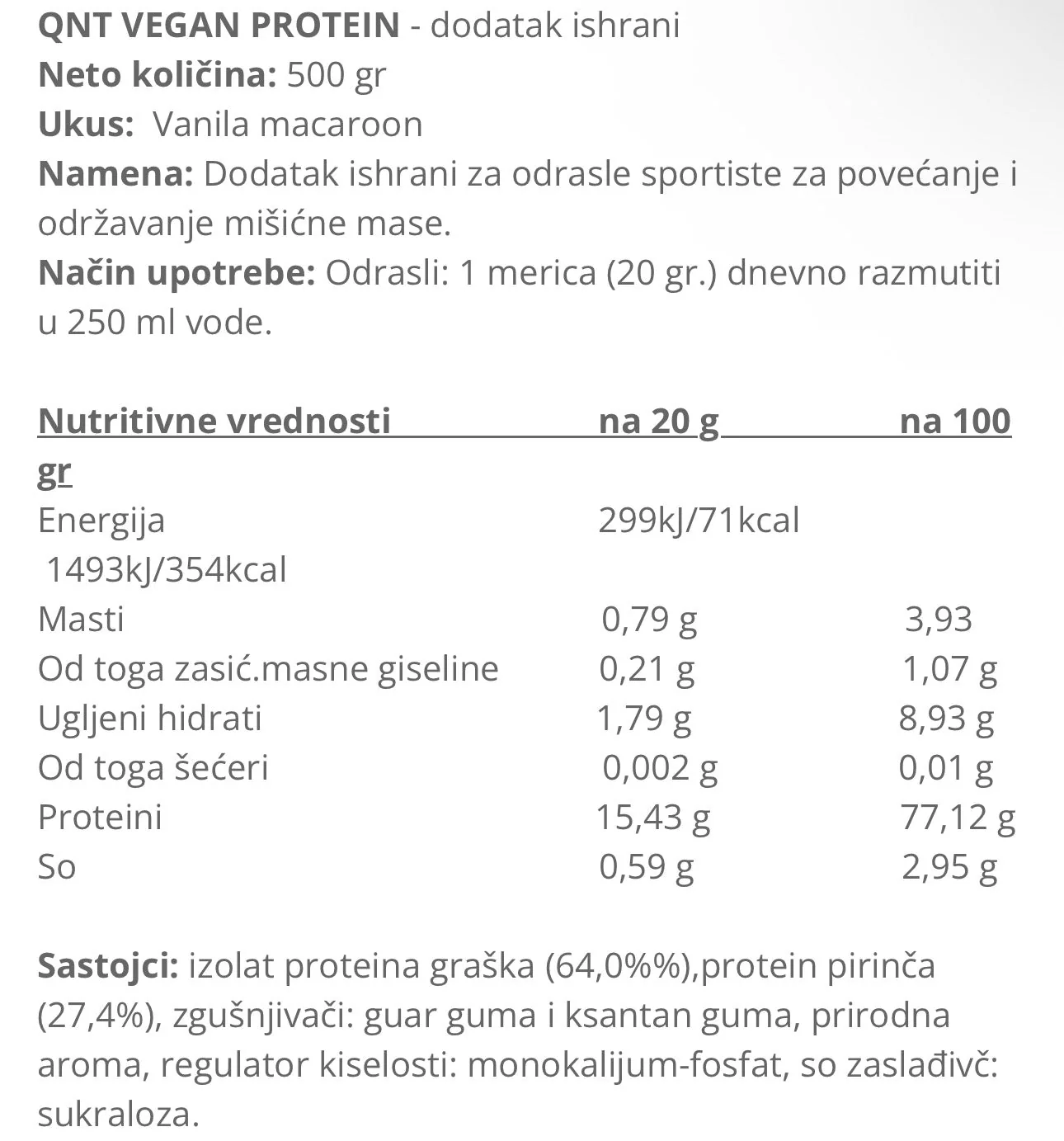 QNT Vegan Protein - Titan Premium